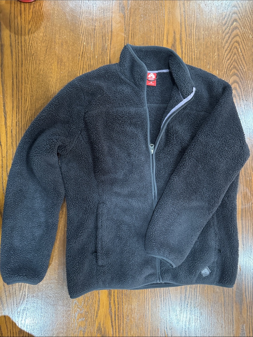 Women’s Black Fleece Jacket - Cozy Full-Zip Casual Coat